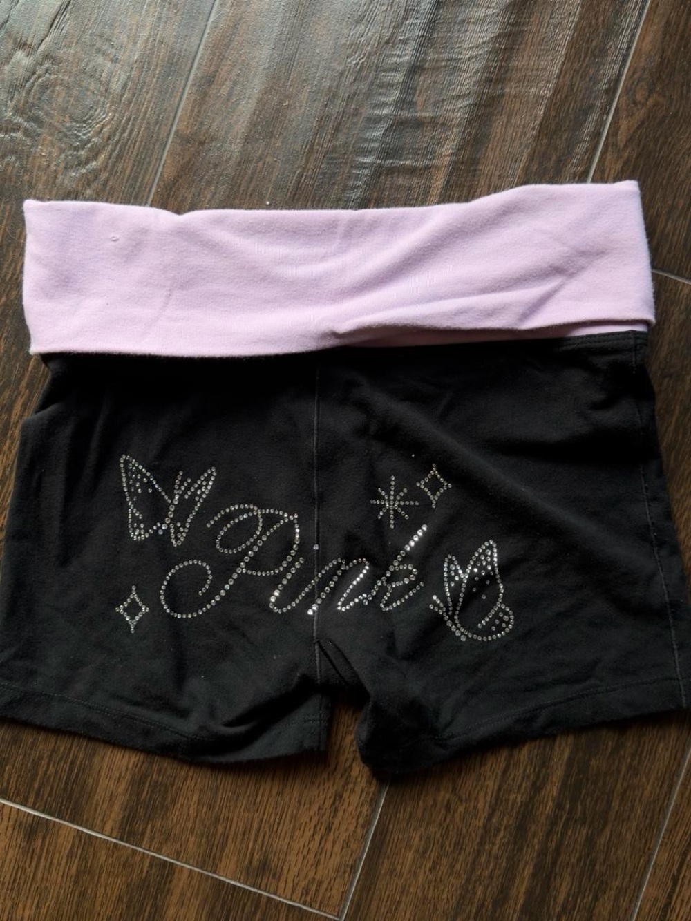 Victoria’s Secret PINK Rhinestone Logo Shorts Size X-Small